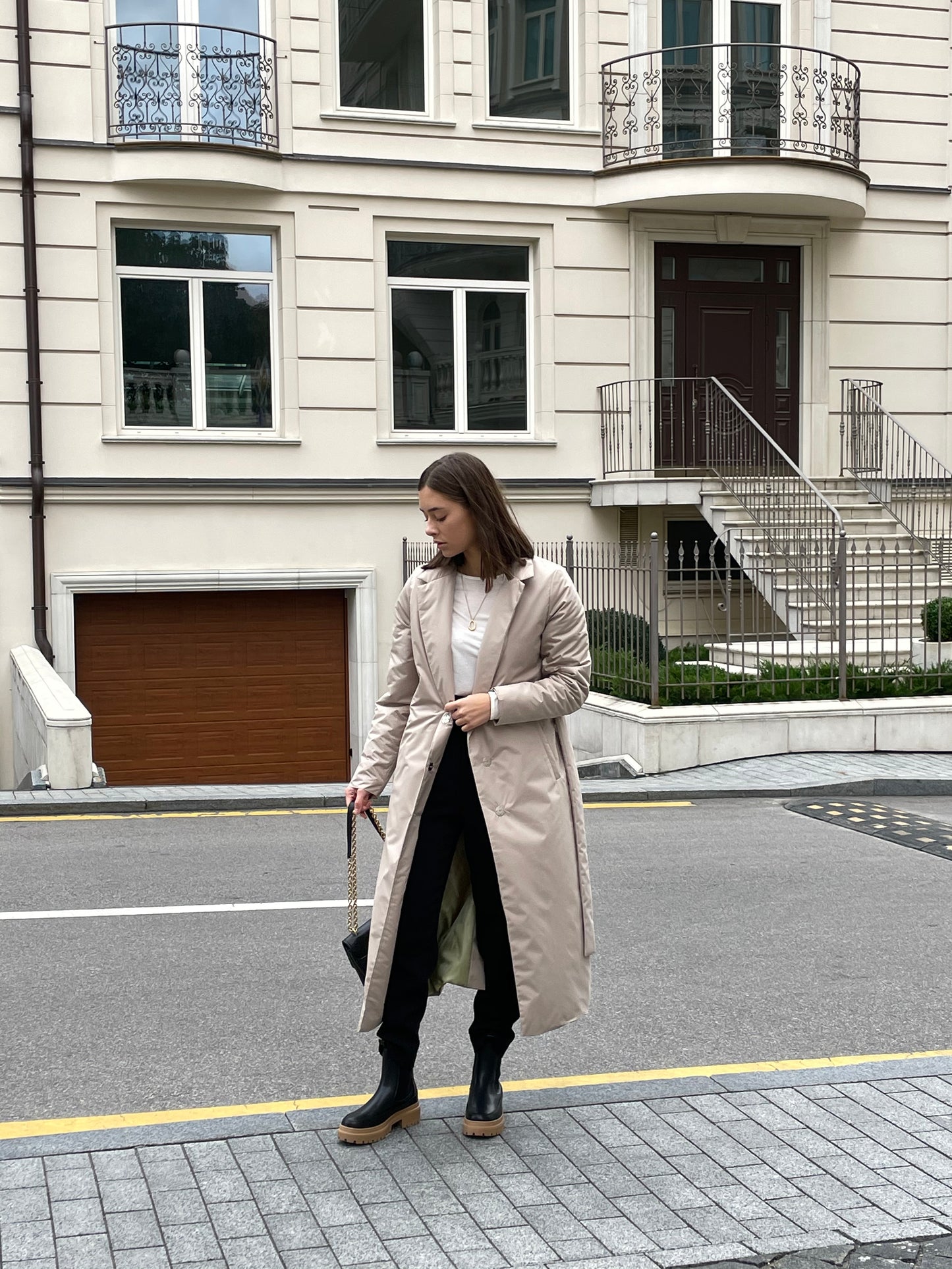 Пальто Slim Beige