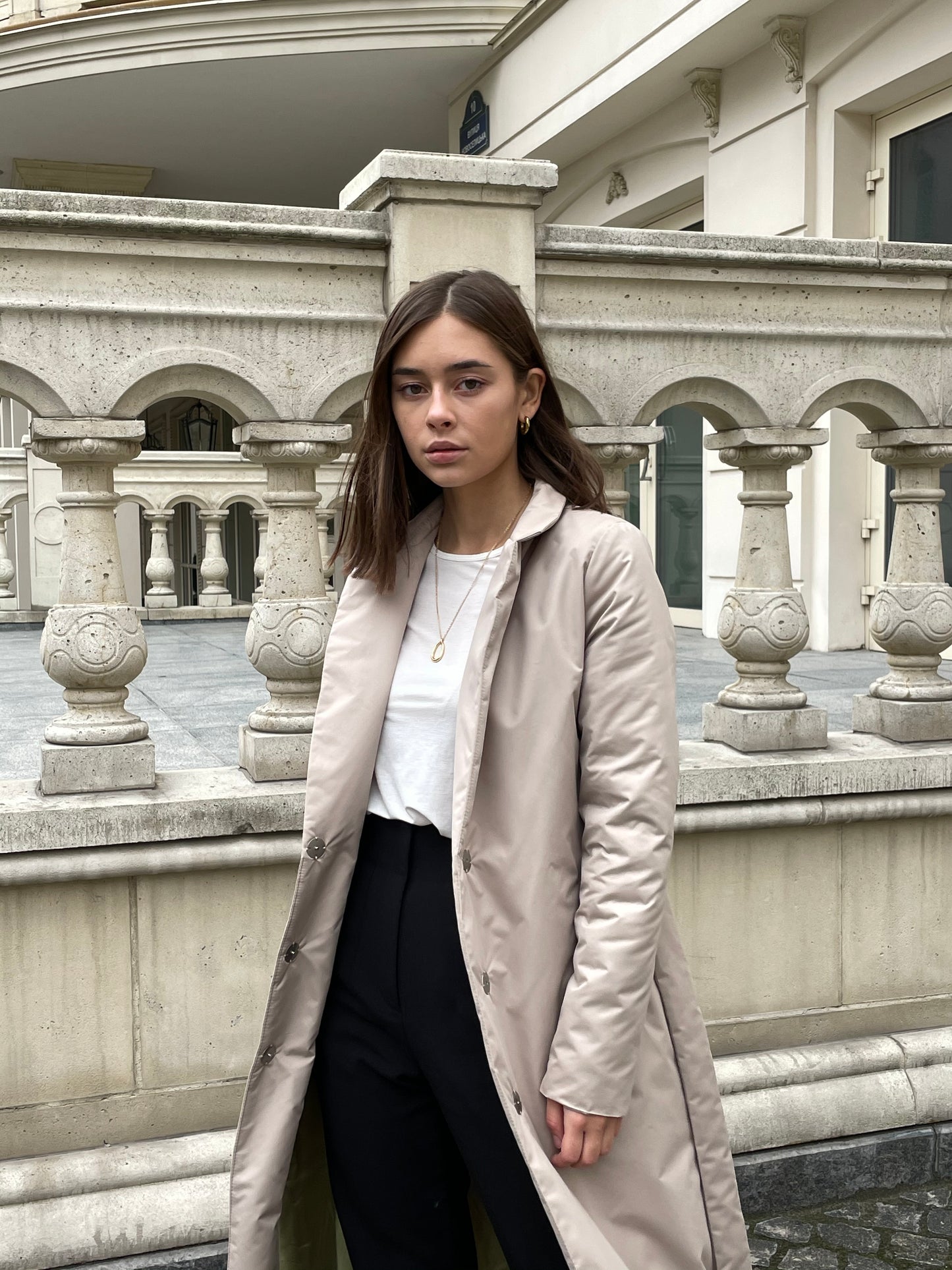 Пальто Slim Beige