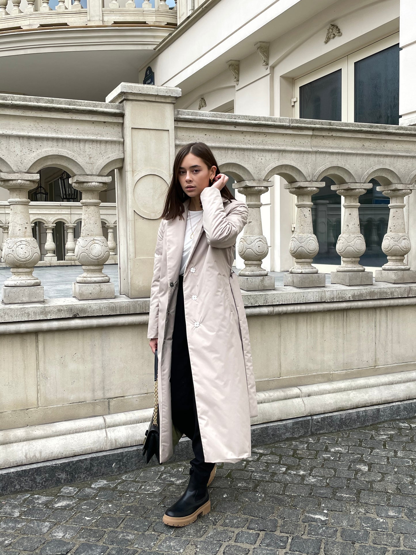 Пальто Slim Beige
