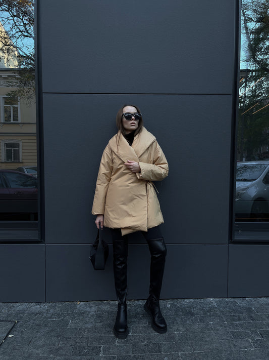 Coat mini beige